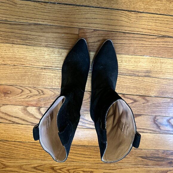 Madewell Cassity Tall Western Boot in Suede - True Black - Picture 2 of 3